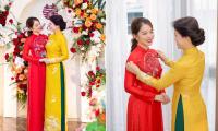 Bạn gái của NS Chí Trung khoe nhan sắc tươi trẻ trong ngày lên chức mẹ vợ
